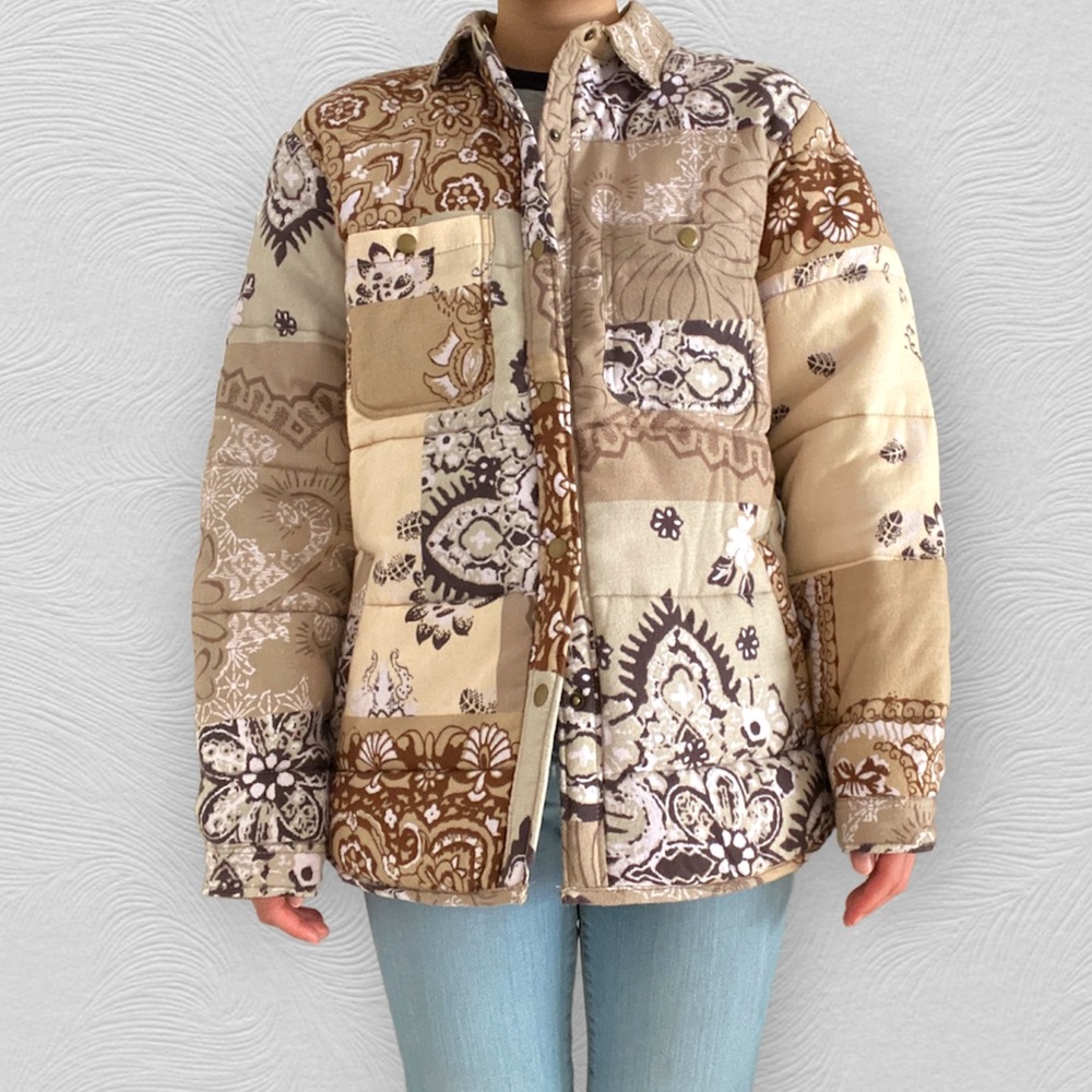 Urban Outfitters BDG Pattern Quilted Shirt Jacket